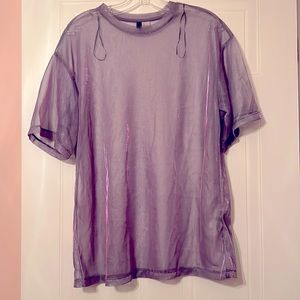 Purple See Through T Shirt